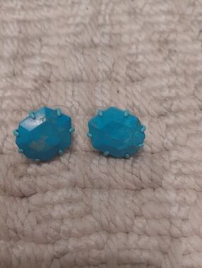 Kendra Scott Turquoise Blue Faceted Stud Earrings